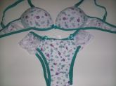 Conjunto Tanguinha em Microfibra com Renda (com Bojo)
