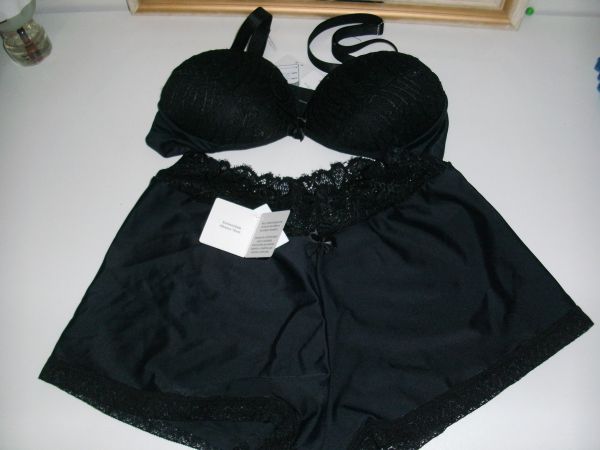 Conjunto Caleçon em Renda com Microfibra